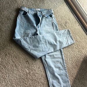Abercrombie 90’s light wash straight jeans curve love